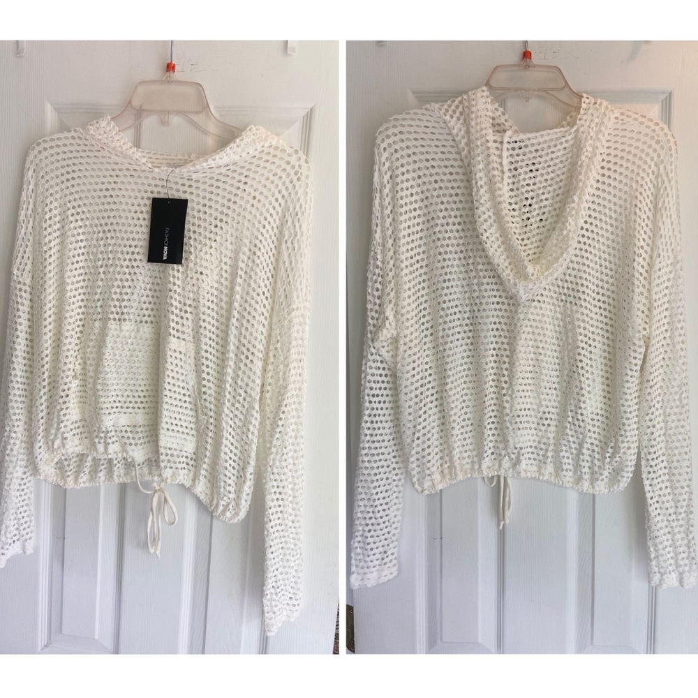 Brand New Fashion Nova Fishnet Hoodie